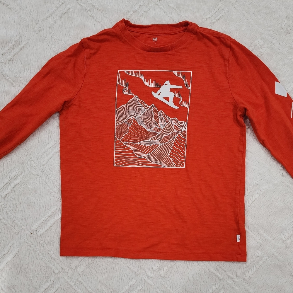 Gap Kids Boys Orange Long Sleeve Shirts. Size L